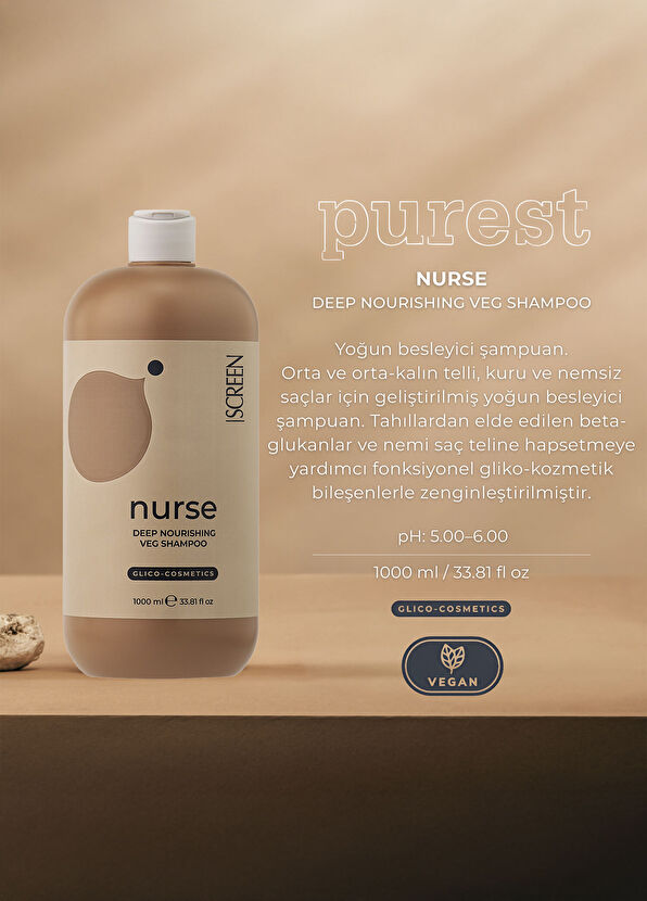 Screen Hair Care Nurse Deep Nourishing Derinlemesine Besleyici Vegan Şampuan 1000 ml - 2