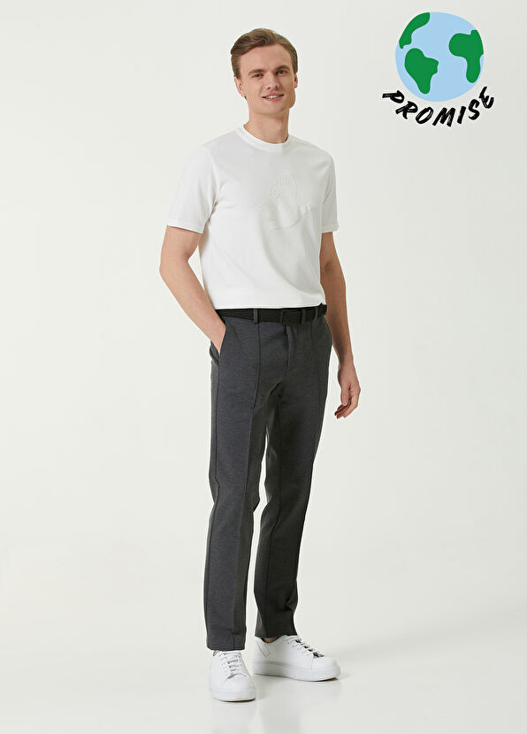 Beymen Club Gri Beli Kordonlu Nervürlü Örme Spor Pantolon - 1