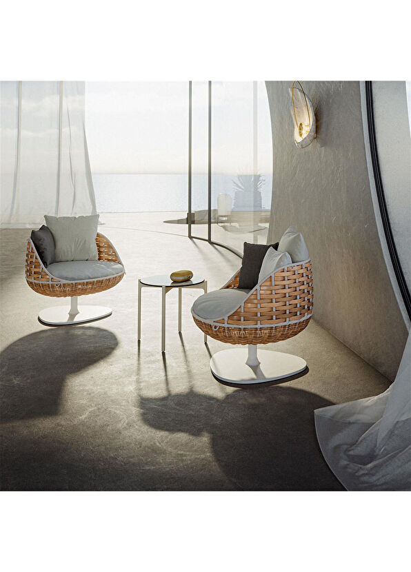 Dedon - Swingrest Natural Rope Döner Berjer - Çok Renkli