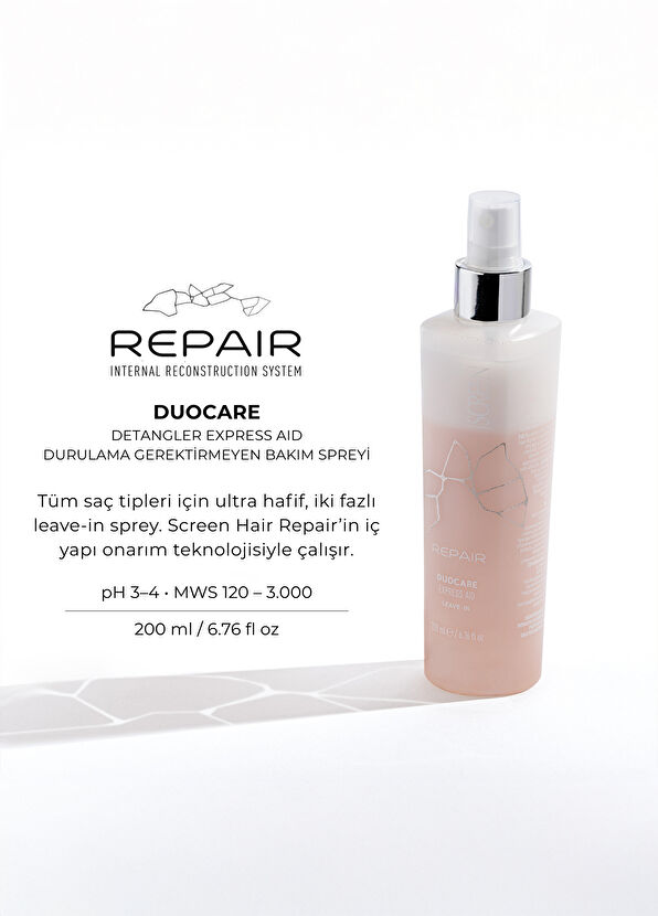Screen Hair Care Repair Duocare Express Aid Repair Dual Phase Hair Spray 200 ml - 2