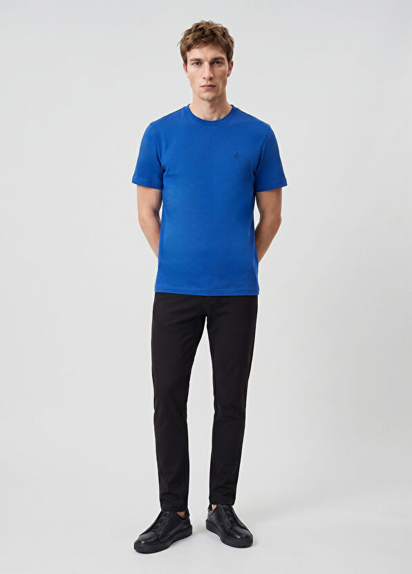 Beymen Club Relaxed Fit Saks Basic T-shirt - 2