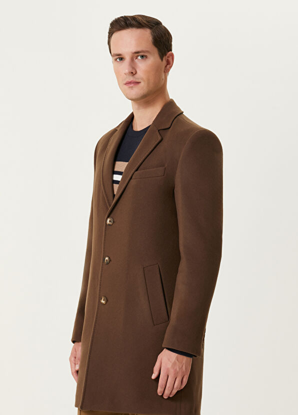 Beymen Club Deve Tüyü Yün Kaşe Palto - 3