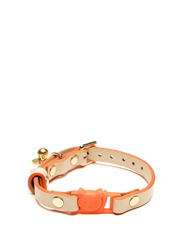 Zoe Pet Atelier Beige Leather Cat Collar - 1