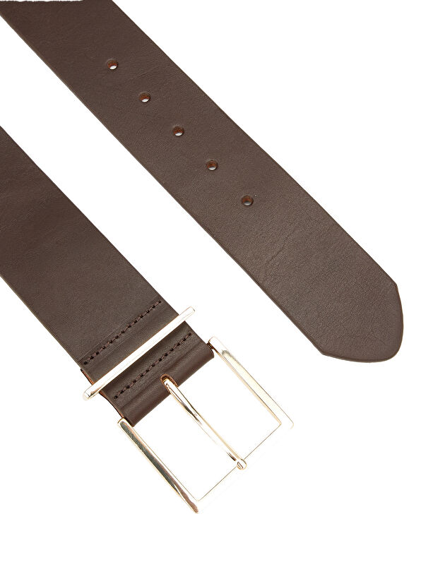 Beymen Club Brown Women's Thick Leather Belt - 2