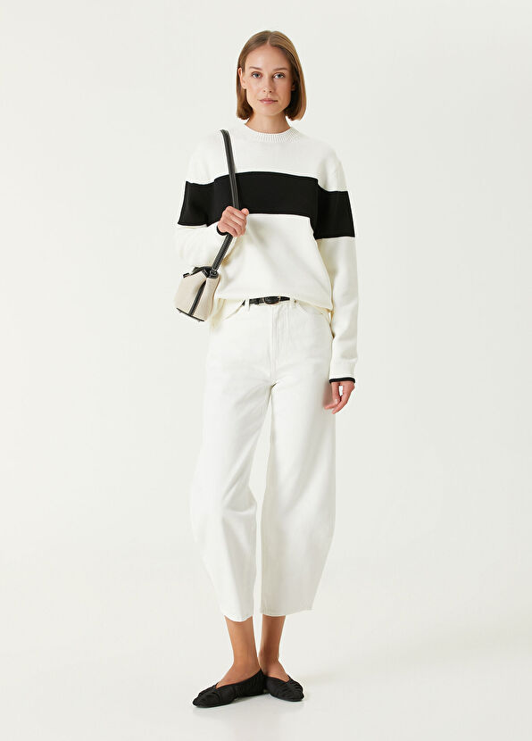 Toteme Siyah Beyaz Çizgili Kazak - 2