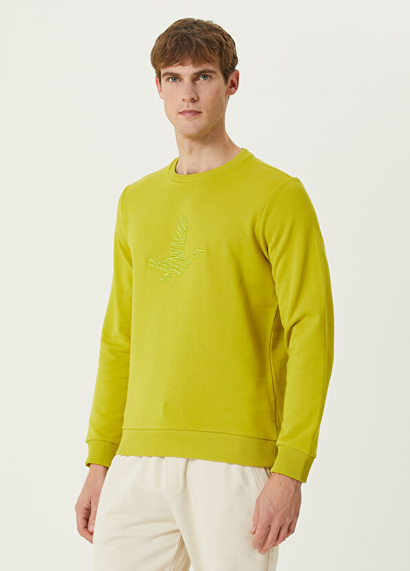 Beymen Club Yeşil Logo Nakışlı Sweatshirt - 2
