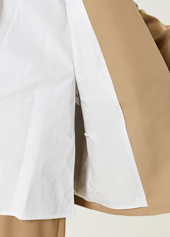 Alexander Wang Camel Beyaz Gömlek Detaylı Ceket - 4