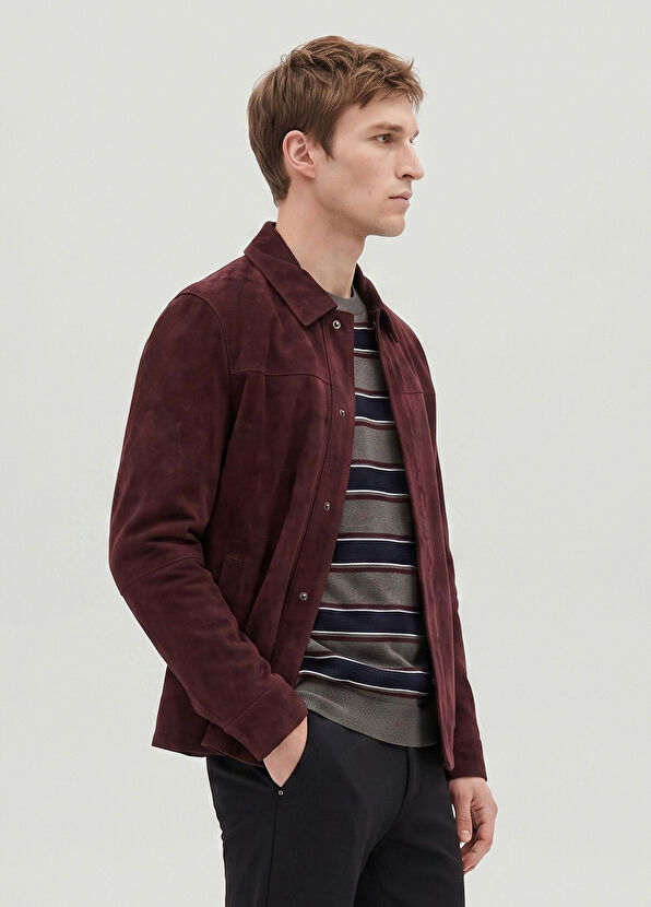 Beymen Club Plum Suede Shirt - 3