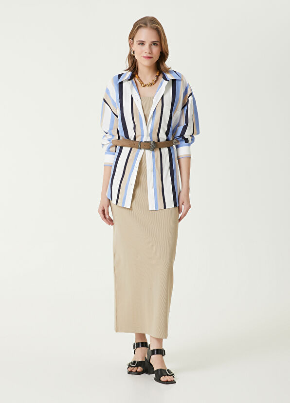 Beymen Club Beige Maxi Dress - 3