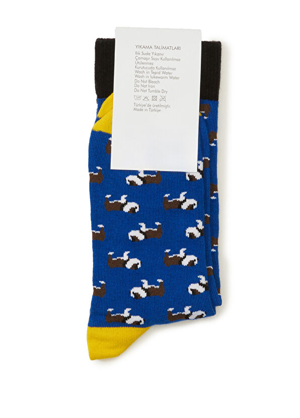 Beymen Club Navy Blue Dog Print Men's Socks - 2
