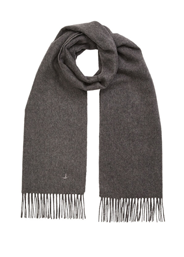 Beymen Club Grey Tassels Men's Cashmere Scarf - 2