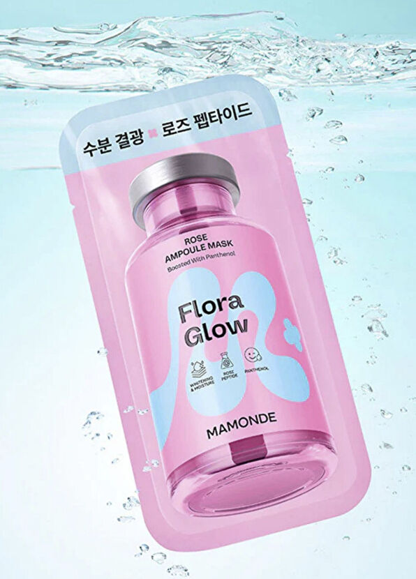 Mamonde Flora Glow Rose Ampoule Moisturizing 24 Pieces Face Mask 23 ml - 2