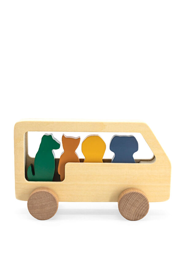 Trixie Colorful Bus Wooden Toy - 2