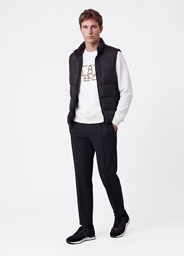 Beymen Club Kırık Beyaz Deri Kaz Aplikeli Dalgıç Sweatshirt - 2