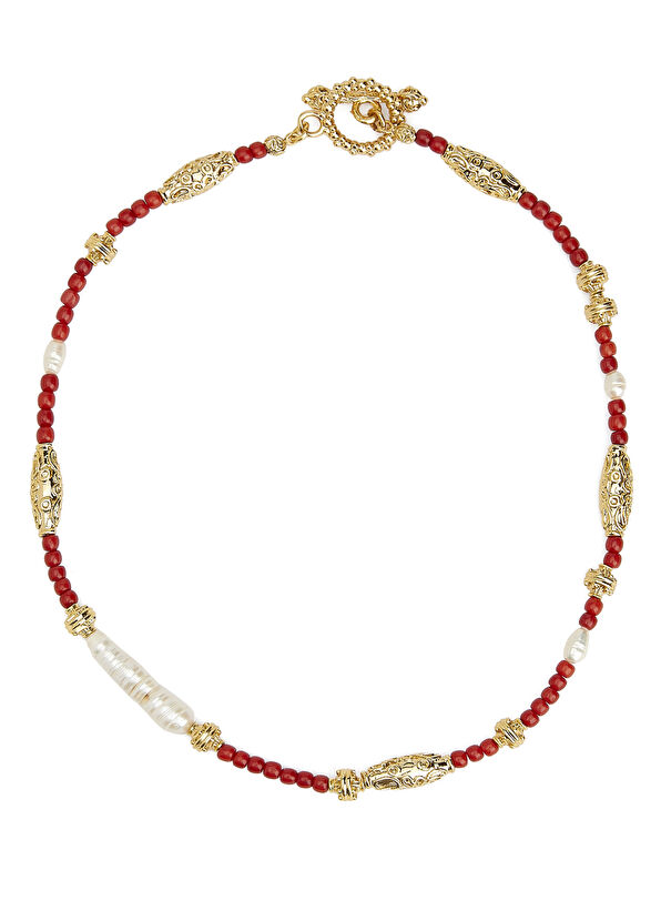 Beymen Club Kırmızı İnci Detaylı Kadın Kolye - 2