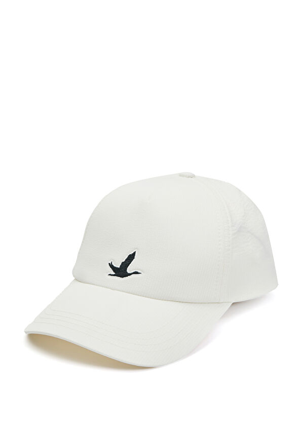 Beymen Club Beyaz Logolu Çizgi Dokulu Erkek Şapka - 1