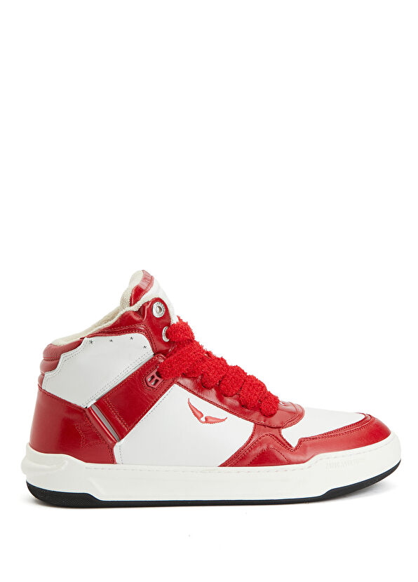 Zadig&Voltaire High Wings Kırmızı Beyaz Erkek Deri Sneaker - 1