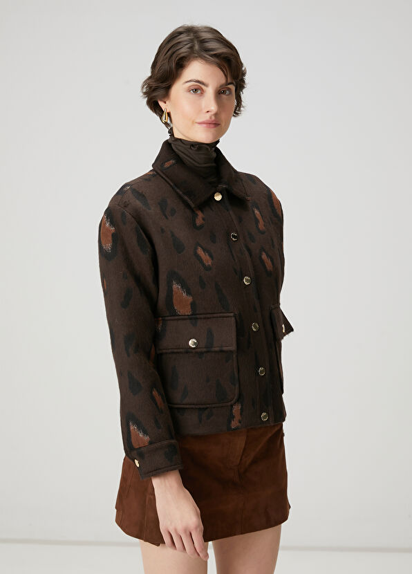 Beymen Club Kahverengi Leopar Desenli Ceket - 4