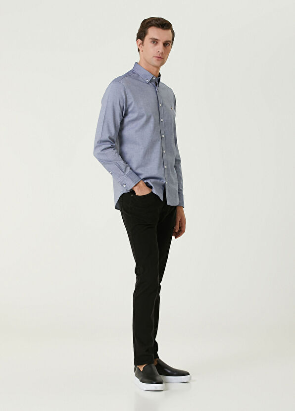 Beymen Club Comfort Fit Indigo Oxford Gömlek - 3