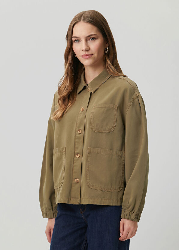 Beymen Club Khaki Floral Embroidered Casual Jacket - 3