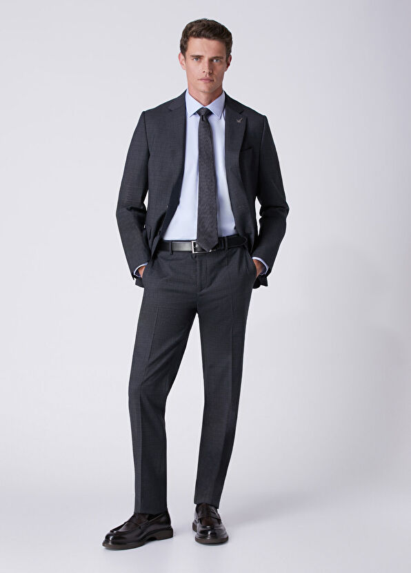 Beymen Club Anthracite Faded Plaid Wool Suit - 1