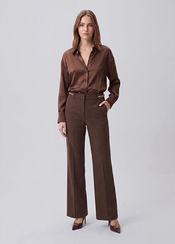 Beymen Club Brown Silk Twill Shirt - 2