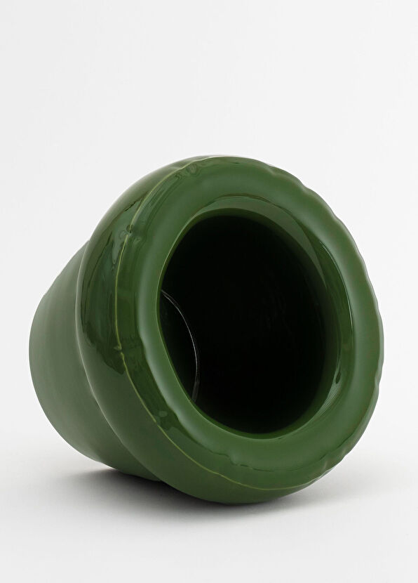 Home Studyo Pierre Moss Gloss Yeşil Seramik Saksı - 3