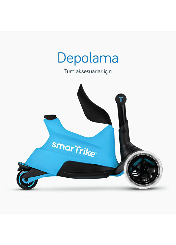 SmarTrike Xtend Grow Up Ride On Blue Led Light Kids Scooter - 4