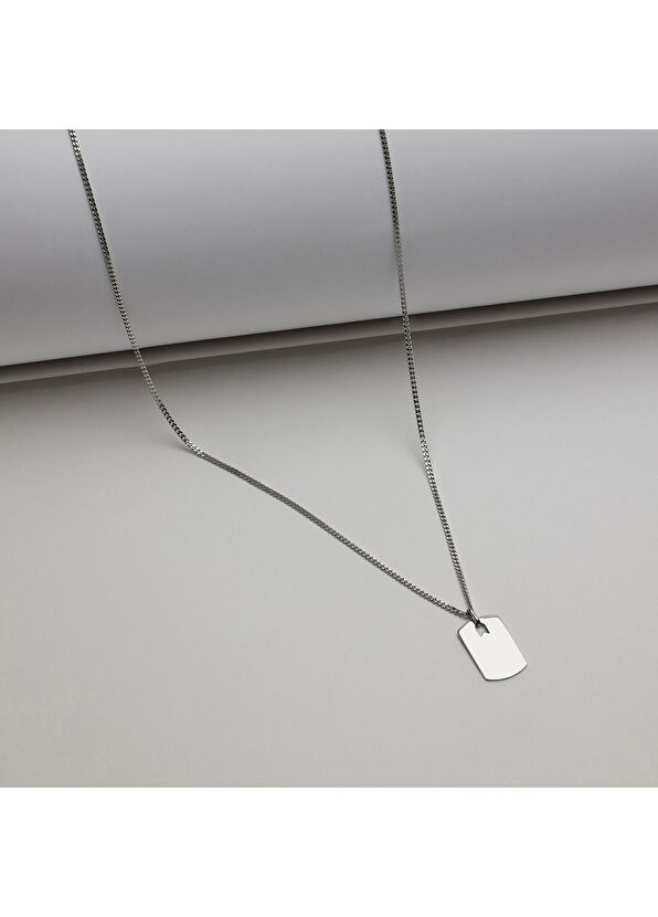 Gümüş Plaka Kolye - Görsel 5