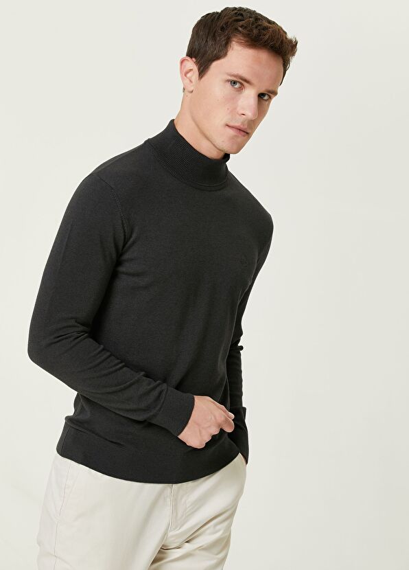 Beymen Club Antrasit Yarım Balıkçı Yaka Basic Kazak - 2