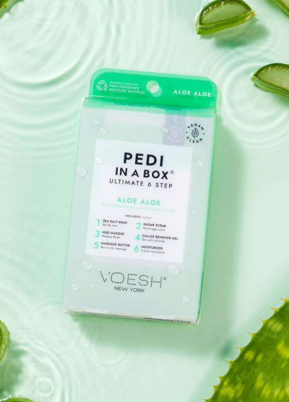 Voesh New York Pedi In A Box Ultimate Aloe Aloe 6-Step Pedicure Set - 2