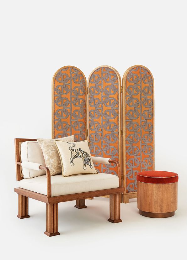 Alpaq Studio Rattan Detaylı Ceviz Lounge Tekli Koltuk - 4