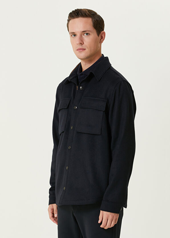 Beymen Club Lacivert Dış Gömlek - 4