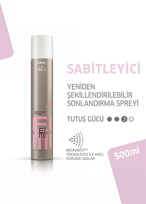 Wella Professionals EIMI Fixing Mistify Me Strong Sabitleyici Saç Spreyi 500 ml - 2
