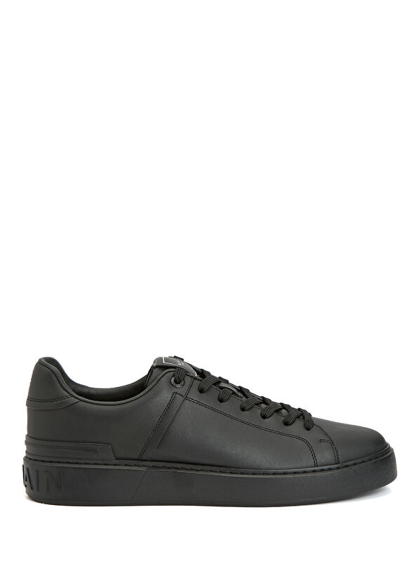Balmain B-Court Siyah Beyaz Erkek Deri Sneaker - 1