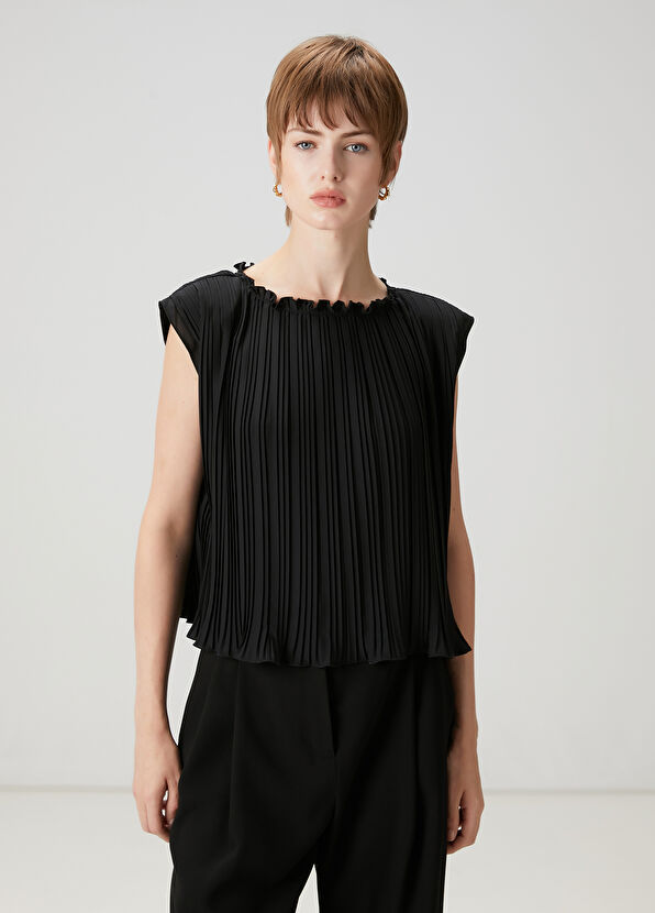 Beymen Club Siyah Pileli Bluz - 1