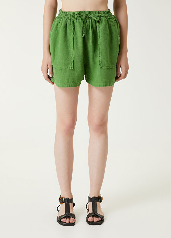 Beymen Club Yeşil Keten Şort - 2
