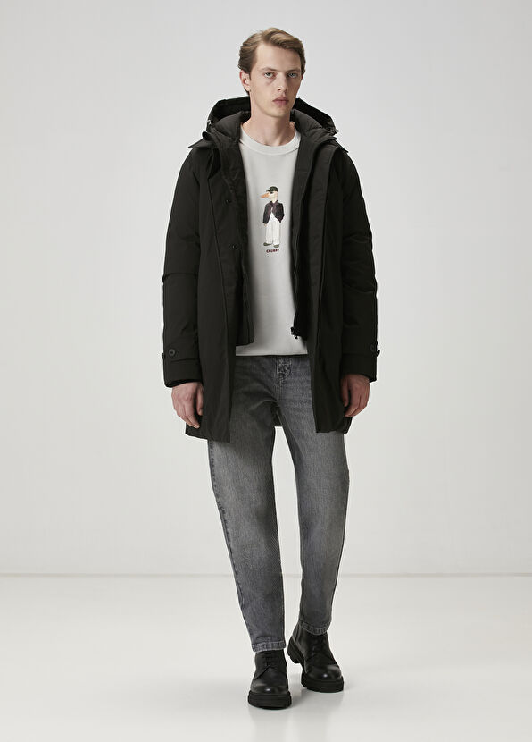 Beymen Club Gri Bej Kaz Figürlü Oversized Sweatshirt - 2