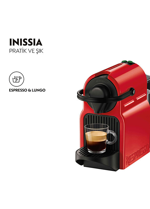 Nespresso C40 Red İnissia Kapsüllü Kahve Makinesi - 3