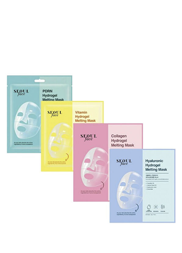 Dermal ◆ Melting Transparent Moisturizing 4-Pack Face Mask 34 gr - 1