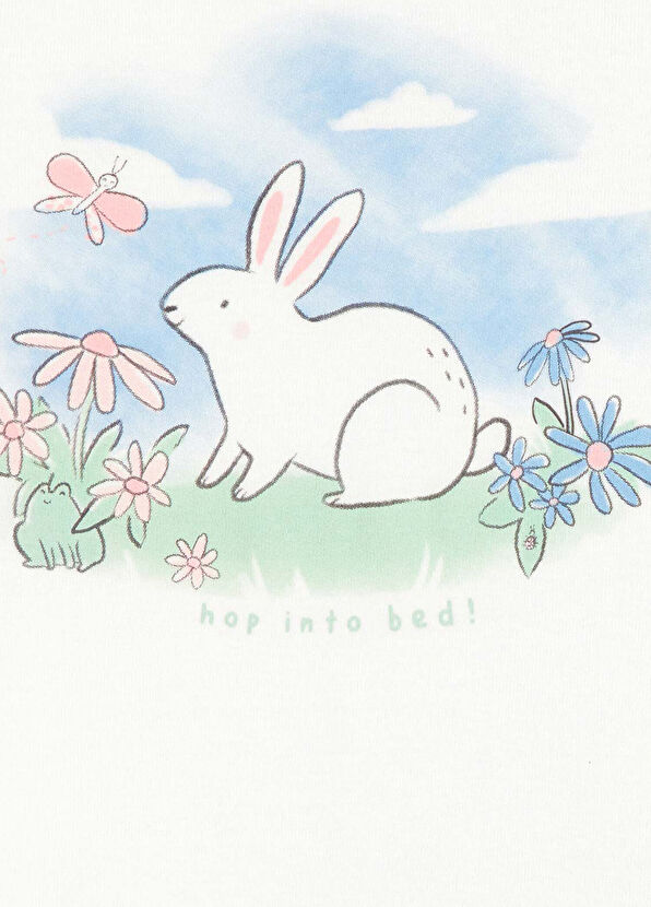 Tavşan Desenli Kız Çocuk 4'lü Pijama Set - Görsel 3