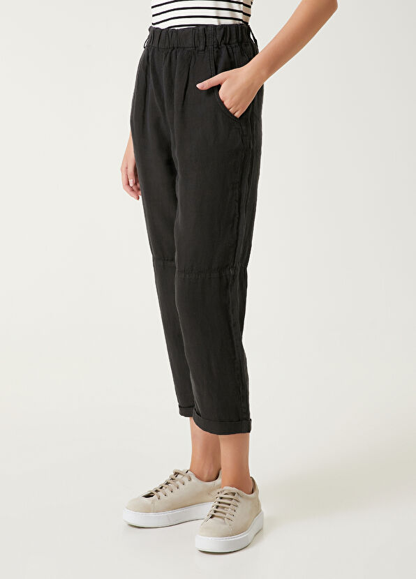 Beymen Club Siyah Keten Pantolon - 2