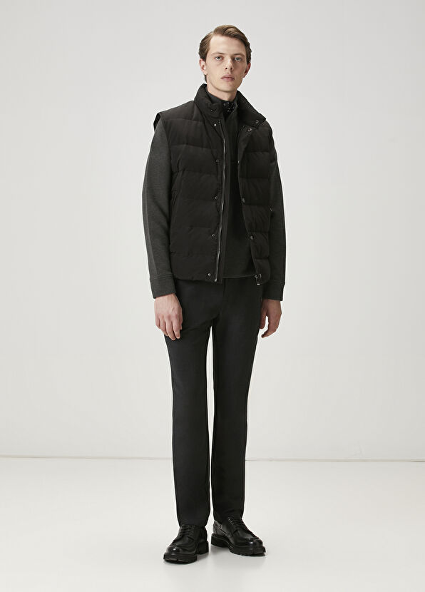 Beymen Club Antrasit Beli Kordonlu Klasik Yün Pantolon - 1