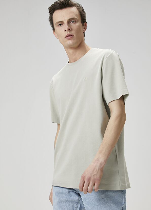 Beymen Club Relax Fit Light Khaki Basic T-Shirt - 2