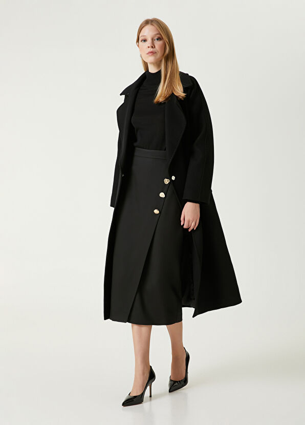 Beymen Club Siyah Midi Anvelop Kalem Etek - 1