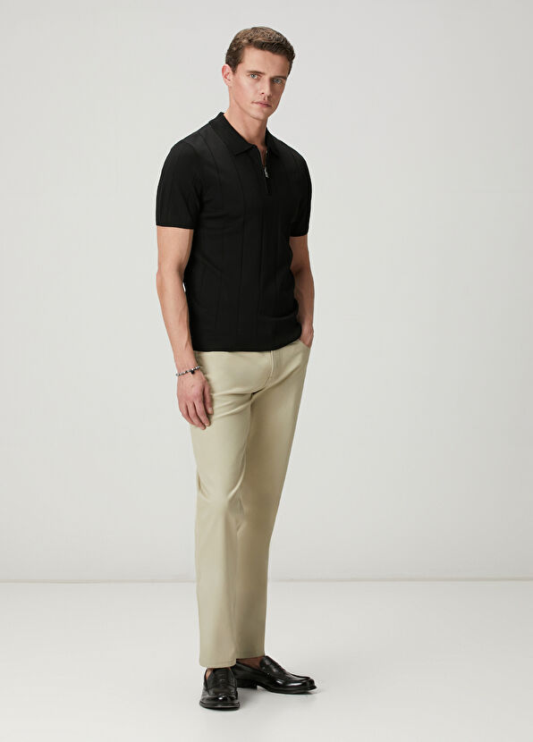 Beymen Club Siyah Polo Yaka Örgü Detaylı Triko - 3