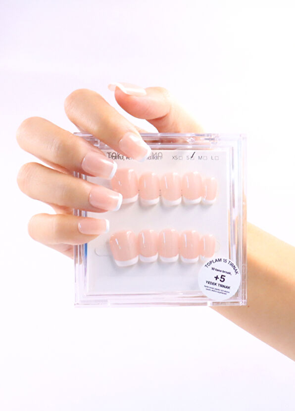 Don't Wear Don't Wear Short Ballerina 15 Pieces Tan Color Prosthetic Fake Nails - 3