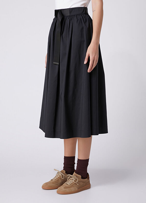 Beymen Club Black Technical Fabric Midi Skirt - 2