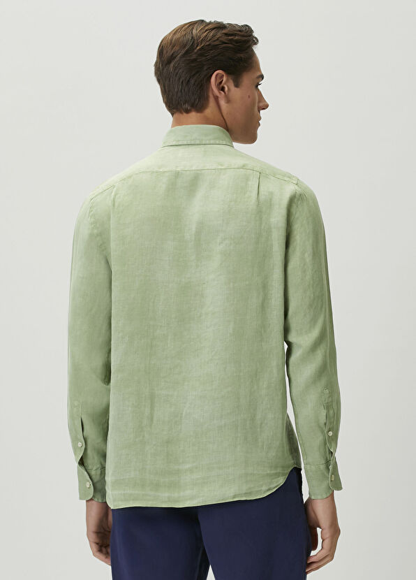 MC2 (Saint Barth) Raphael Green Linen Shirt - 4
