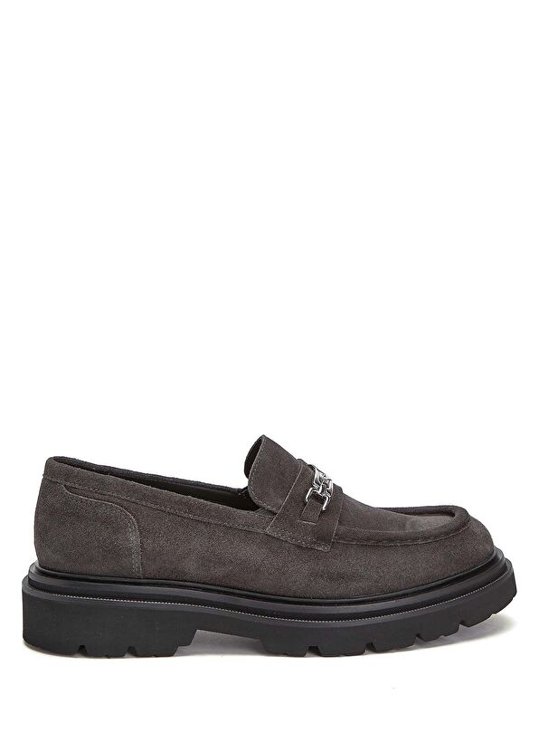 Beymen Club Women's Suede Loafer With Anthracite Chain Suede D - 1